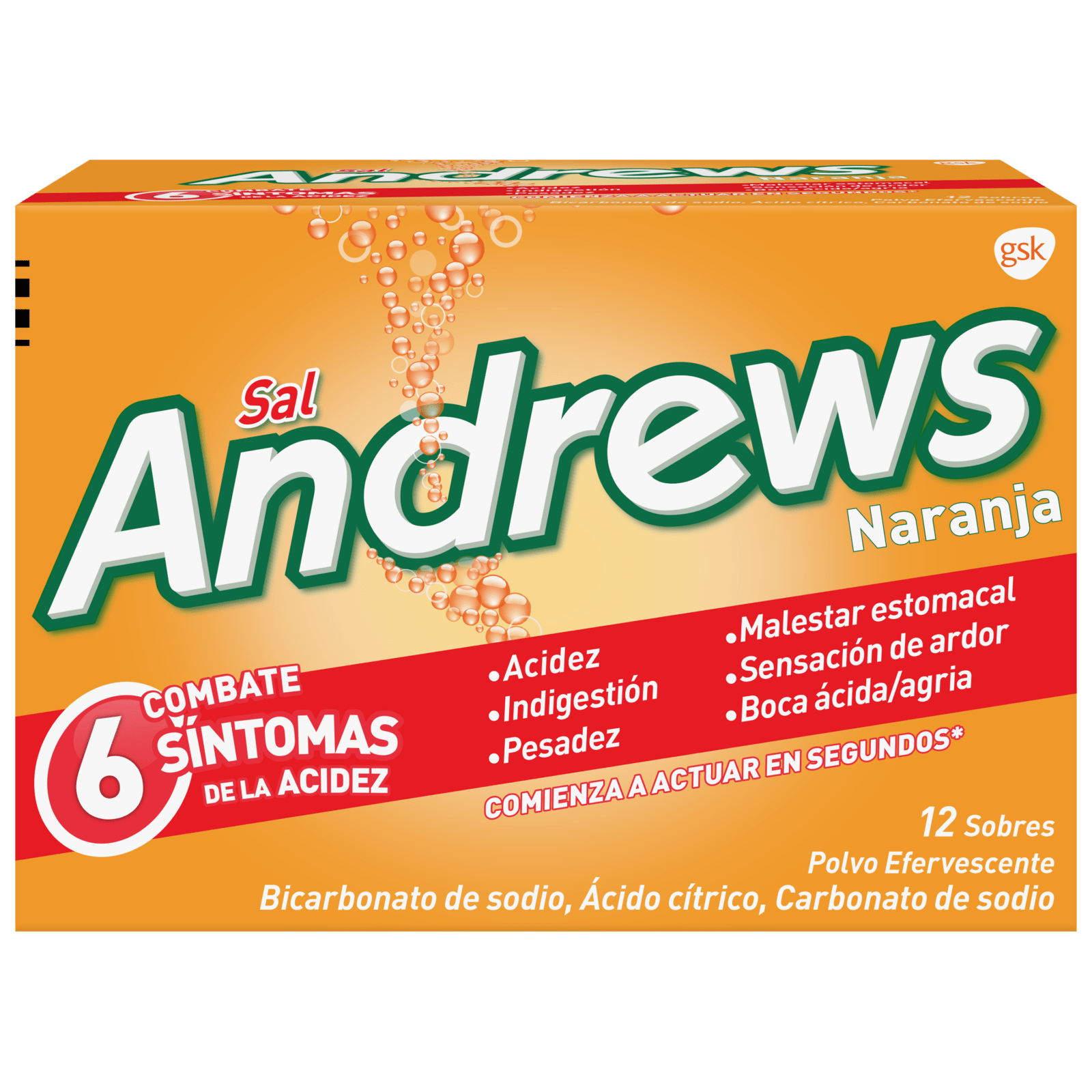 SAL ANDREWS NARANJA X 12