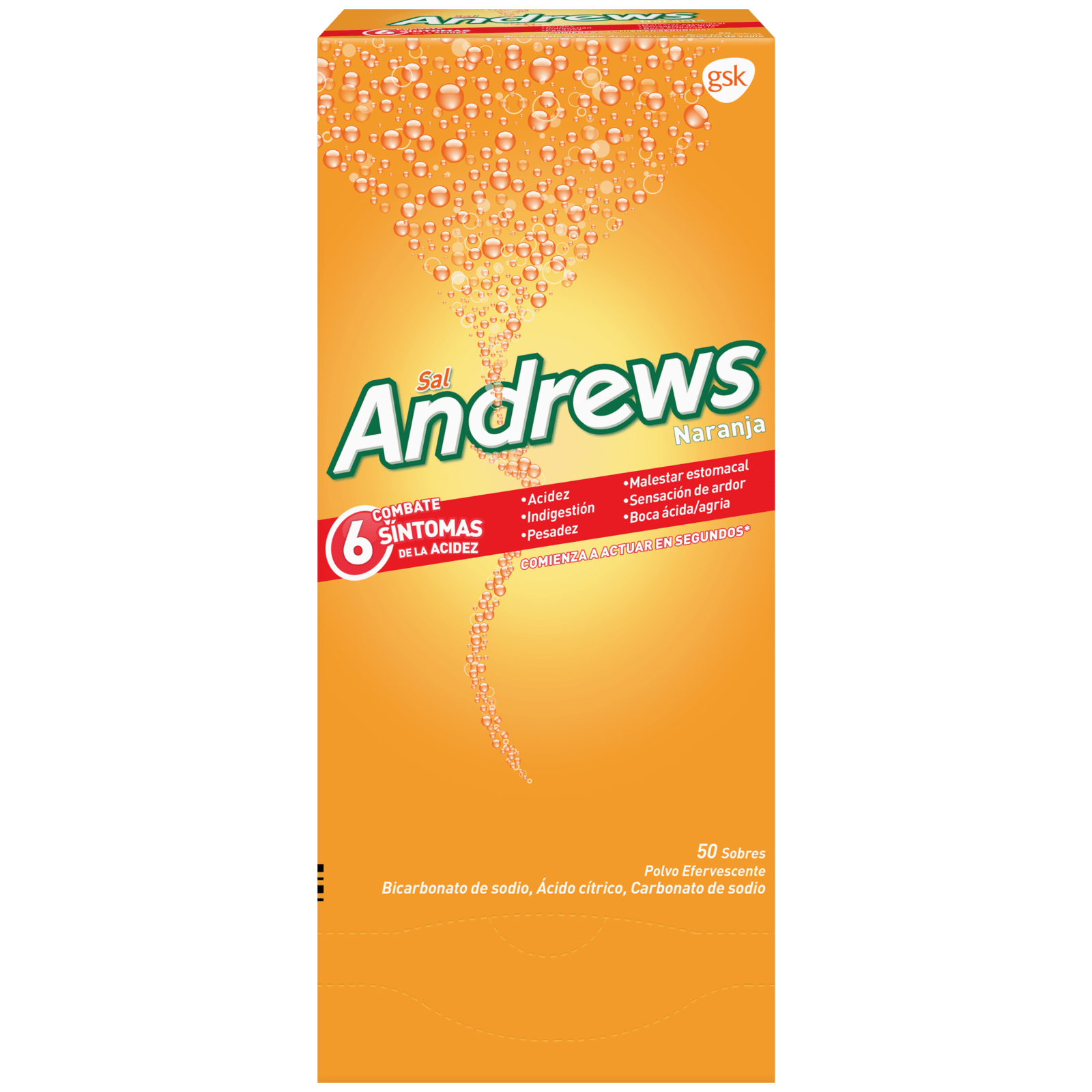 SAL ANDREWS NARANJA X 50