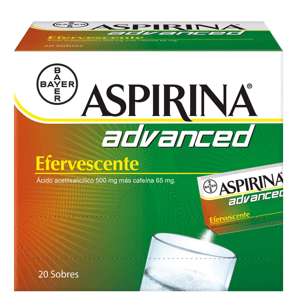 ASPIRINA ADVANCE EFERV SOBRE X 20