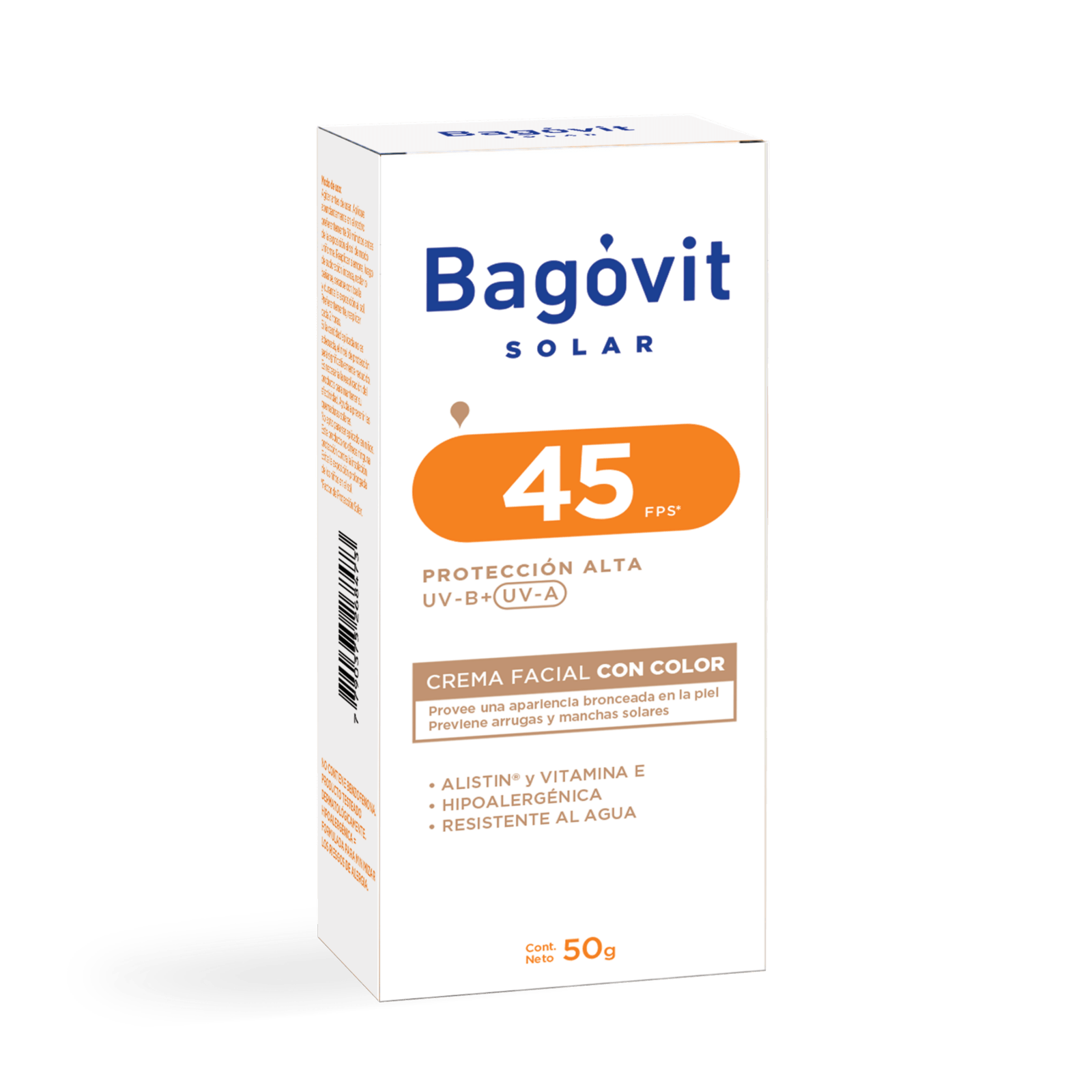 BAGOVIT SOLAR FPS 45 CREMA FACIAL CON COLOR