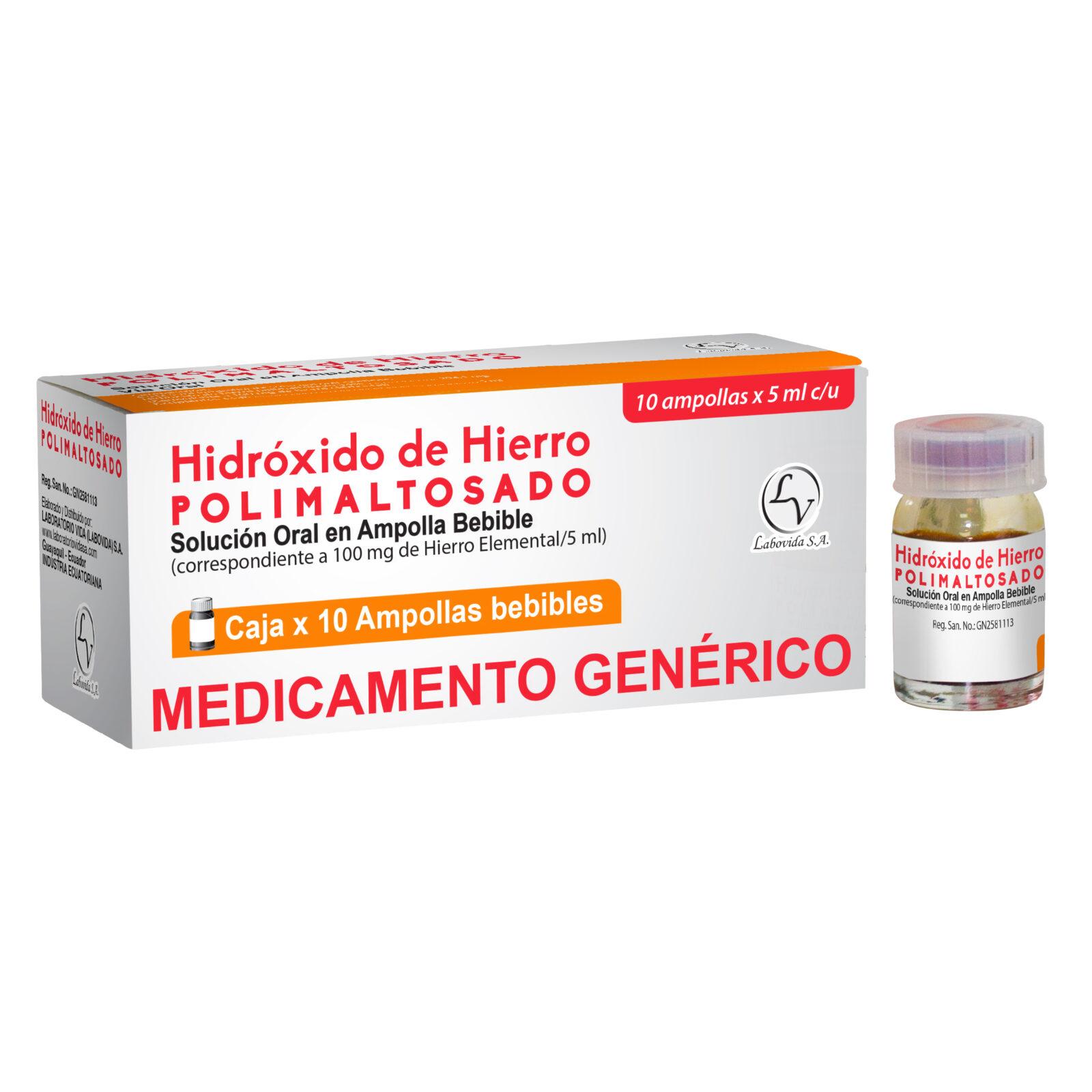HIDROXIDO DE HIERRO AMP X 10