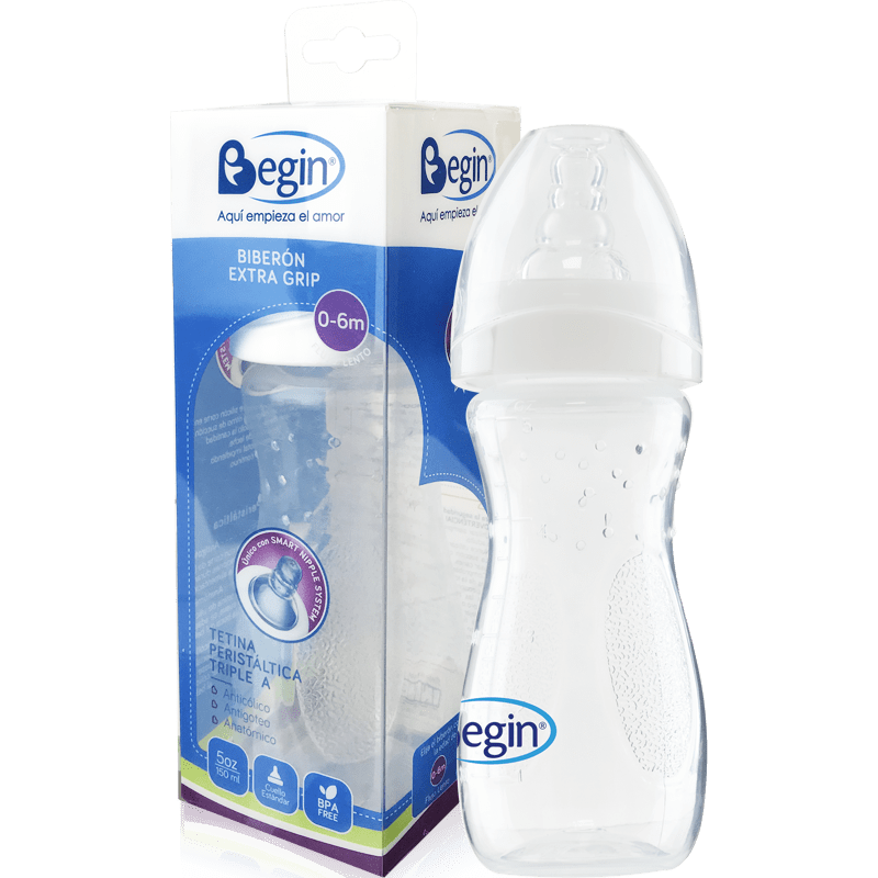 BIBERON EXTRA GRIP CUELLO STANDAR 5 OZ