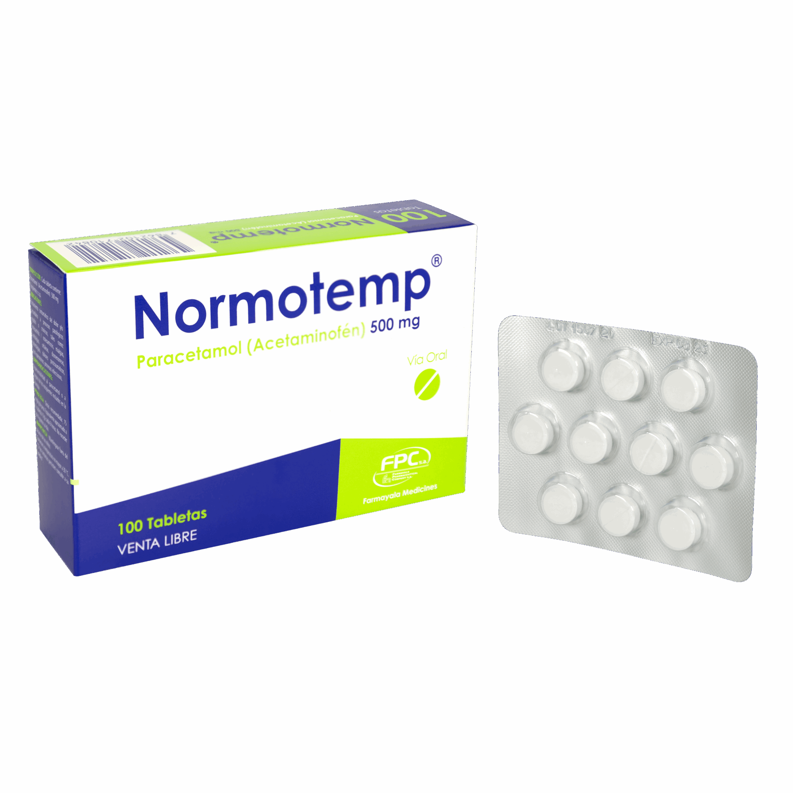 NORMOTEMP 500MG TAB X 100