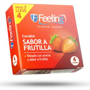 PRESERVATIVOS FEELING FRESA X 4