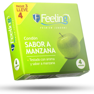 PRESERVATIVOS FEELING MANZANA X 4