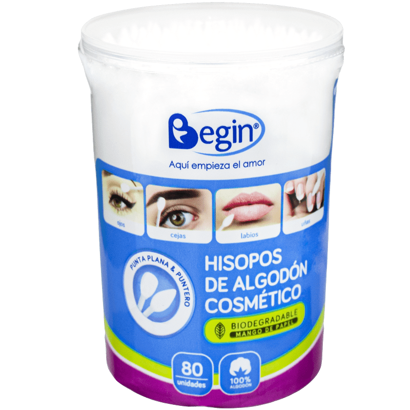 HISOPO ALGODON BEGIN COSMETICO X 80