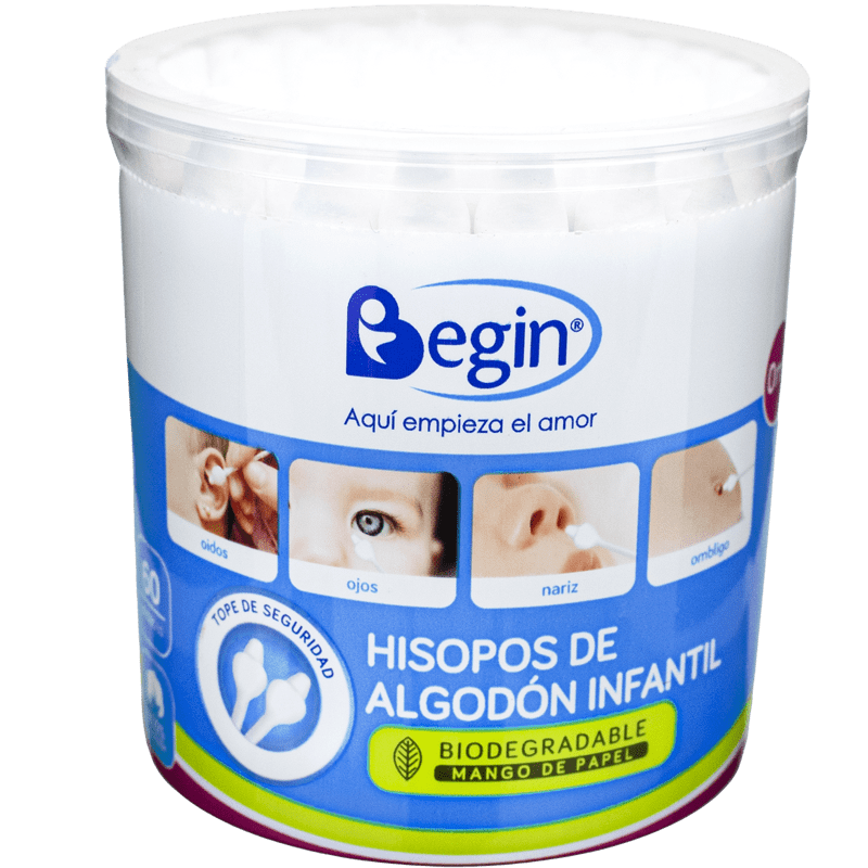 HISOPO ALGODON BEGIN INFANTIL X 60